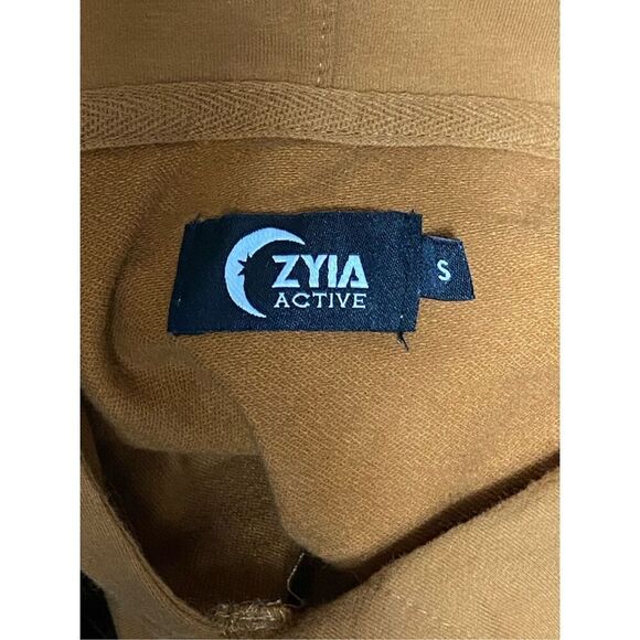 Zyia Active Womens Yellow Hoodie Pullover Short Sleeve Top Small - Picture 6 of 7